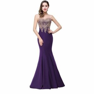 Purple and gold formal dress